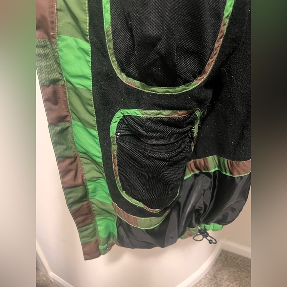 Pipeline Co. Green And Brown Plaid Winter Ski snowboard Bomber Jacket - Picture 8 of 11